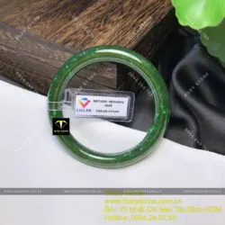 Vòng tay Ngọc bích bản tròn xanh lý