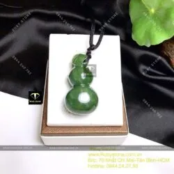 Mặt dây chuyền hồ lô ngọc bích Canada, kích thước 45mm - Hình ảnh 3