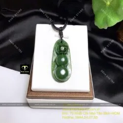 Mặt dây chuyền trái đậu ngọc bích Canada, kích thước 45mm - Hình ảnh 6