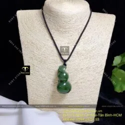 Mặt dây chuyền hồ lô ngọc bích Canada, kích thước 45mm