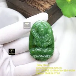 Hư không tạng Bồ Tát - Phật bản mệnh ngọc bích tuổi Sửu - Dần, KT 50mm - Ảnh 2