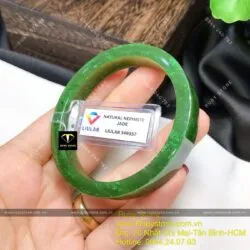 Vòng ngọc bích Canada xanh lý, bản vuông 10mm - Ảnh 2