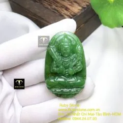 Hư không tạng Bồ Tát - Phật bản mệnh ngọc bích tuổi Sửu - Dần, KT 50mm - Ảnh 3
