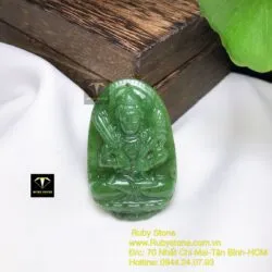 Hư không tạng Bồ Tát - Phật bản mệnh ngọc bích tuổi Sửu - Dần, KT 50mm