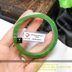 Vòng ngọc bích Canada xanh lý, bản vuông 10mm