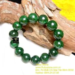 Vòng Ngọc bích xanh lý đậm 15 ly - Hình ảnh 6