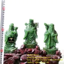 Bộ Tam đa (Phúc - Lộc - Thọ) ngọc bích Canada Bộ Tam đa (Phúc - Lộc - Thọ) ngọc bích Canada