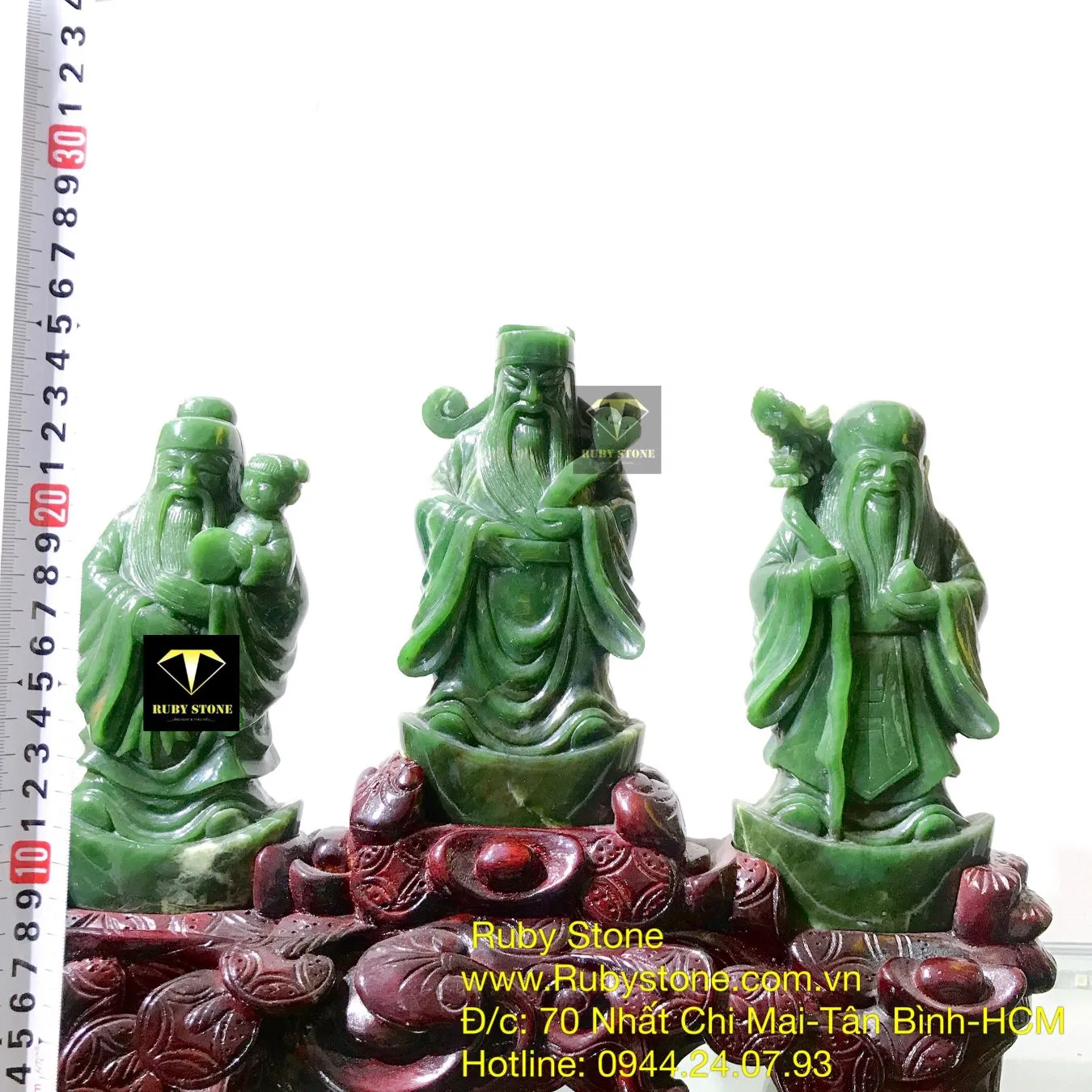 Bộ Tam đa (Phúc - Lộc - Thọ) ngọc bích Canada Bộ Tam đa (Phúc - Lộc - Thọ) ngọc bích Canada - Ảnh 10