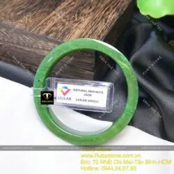 Vòng ngọc bích Canada xanh lý, bản vuông 10mm - Ảnh 4