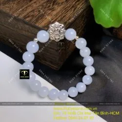 Vòng chuỗi Cẩm thạch tử la lan mix charm bạc - Ảnh 4