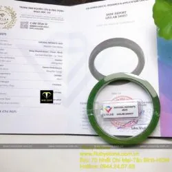 Vòng ngọc bích Canada xanh lý, bản vuông 10mm - Ảnh 5