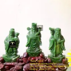 Bộ Tam đa (Phúc - Lộc - Thọ) ngọc bích Canada Bộ Tam đa (Phúc - Lộc - Thọ) ngọc bích Canada