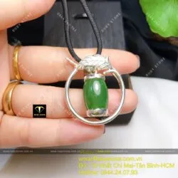 Mặt dây Lu thống Ngọc bích, bạc 925 - Ảnh 3