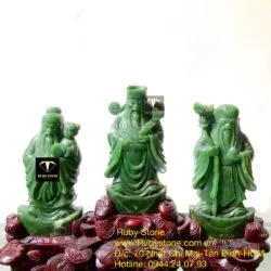 Bộ Tam đa (Phúc - Lộc - Thọ) ngọc bích Canada Bộ Tam đa (Phúc - Lộc - Thọ) ngọc bích Canada