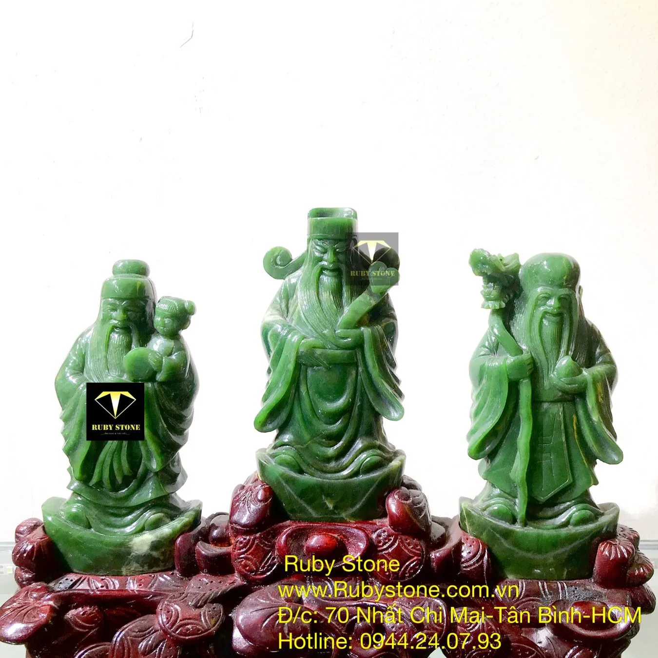 Bộ Tam đa (Phúc - Lộc - Thọ) ngọc bích Canada Bộ Tam đa (Phúc - Lộc - Thọ) ngọc bích Canada - Ảnh 7