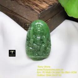 Văn thù Bồ Tát - Phật bản mệnh ngọc bích tuổi Mão, KT 50mm - Ảnh 5