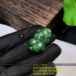 Tỳ hưu ngọc bích Canada xanh đậm, kích thước 31mm - Ảnh 9