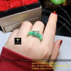 Nhẫn ngọc Cẩm thạch sơn thuỷ (jadeite A) Nhẫn ngọc Cẩm thạch sơn thuỷ (jadeite A)