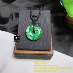 Đồng điếu ngọc Cẩm thạch sơn thuỷ xanh lý - Ảnh 5
