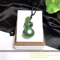 Mặt dây chuyền hồ lô ngọc bích Canada, kích thước 45mm - Hình ảnh 5