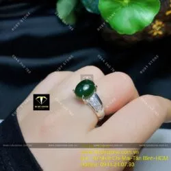 Nhẫn bạc nữ ngọc bích Canada - Ảnh 6
