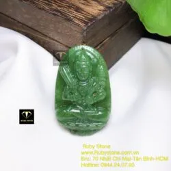 Hư không tạng Bồ Tát - Phật bản mệnh ngọc bích tuổi Sửu - Dần, KT 50mm - Ảnh 4