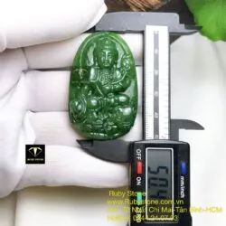Phổ hiền Bồ Tát - Phật bản mệnh ngọc bích tuổi Thìn - Tỵ, KT 50mm - Ảnh 2