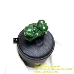 Nhẫn bản liền Tỳ hưu ngọc bích Canada (Gia công theo ni tay)