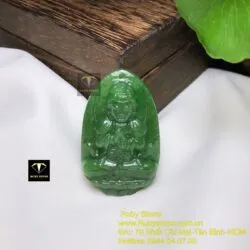 Như lai đại nhật - Phật bản mệnh ngọc bích tuổi Mùi - Thân, KT 50mm