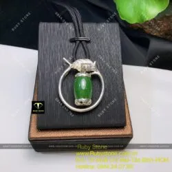 Mặt dây Lu thống Ngọc bích, bạc 925 - Ảnh 5