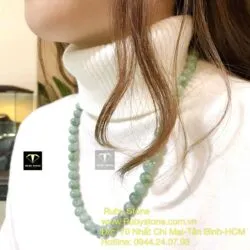 Vòng cổ ngọc Cẩm thạch đậu lý 10 ly - Hình ảnh 9