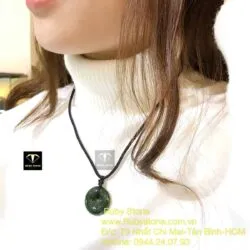 Đồng điếu ngọc bích Canada xanh đậm, ĐK 30mm - Ảnh 7