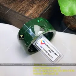 Vòng bản vuông ngọc bích Canada xanh đậm, bản 30mm - Hình ảnh 6