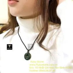 Đồng điếu ngọc bích Canada xanh đậm, ĐK 30mm - Ảnh 4