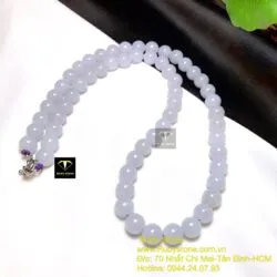 Vòng cổ chuỗi hạt ngọc Cẩm thạch tử la lan 9.2 ly - Ảnh 7