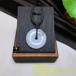 Đồng điếu ngọc Cẩm thạch phớt tím lam, kích thước 28mm - Ảnh 9