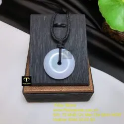 Đồng điếu ngọc Cẩm thạch phớt tím lam, kích thước 28mm - Ảnh 8