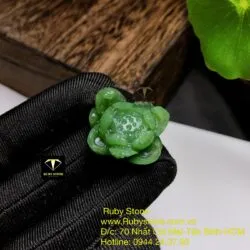 Mặt dây chuyền hoa sen ngọc bích - Hình ảnh 5