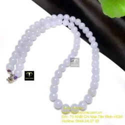Vòng cổ chuỗi hạt ngọc Cẩm thạch tử la lan 9.2 ly - Ảnh 6