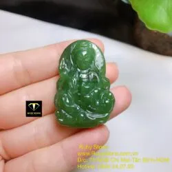 Phật Quan Âm ngọc bích Canada, kích thước 40mm Phật Quan Âm ngọc bích Canada, kích thước 40mm