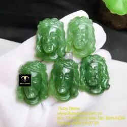 Mặt chúa Jesus ngọc bích Canada, KT 35mm - Ảnh 4