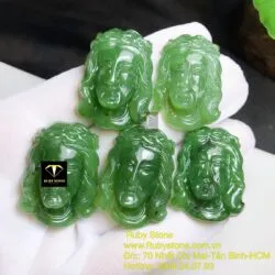 Mặt chúa Jesus ngọc bích Canada, KT 35mm - Ảnh 3
