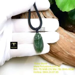 Mặt dây chuyền ve sầu Ngọc Bích (Ngọc thiền), KT 16mm - Hình ảnh 5