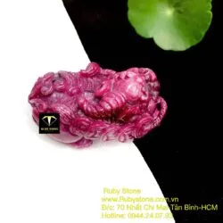 Tỳ hưu Ruby Nam Phi, kích thước 52x47mm - Ảnh 15