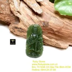 Phật Quan Âm Bồ Tát ngọc bích Canada, KT 47mm - Ảnh 6