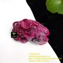 Tỳ hưu Ruby Nam Phi, kích thước 52x47mm - Ảnh 12