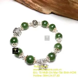 Vòng ngọc bích Canada mix charm bạc - Ảnh 4