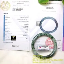 Vòng cẩm thạch xanh đốm, ni tay 53mm - Hình ảnh 3