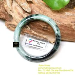 Vòng Cẩm thạch xanh lục đậm, ni tay 54mm - Ảnh 6