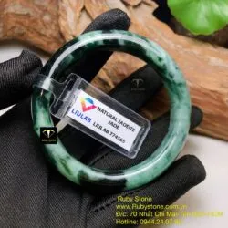 Vòng Cẩm thạch xanh đen, ni tay 52 mm - Hình ảnh 3